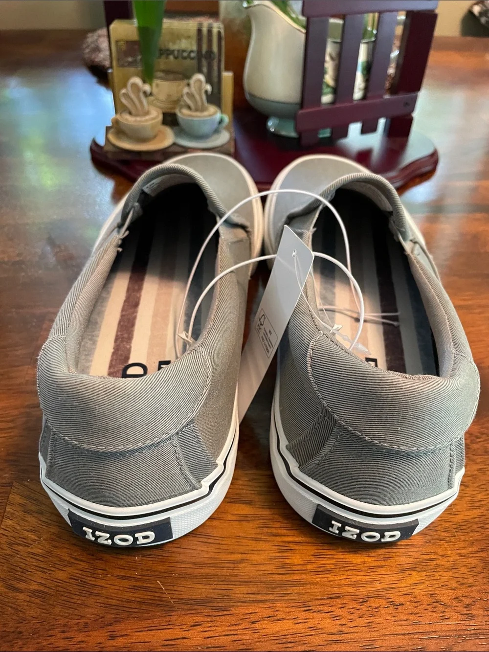 IZOD Sunapee Canvas Slip-On, Men’s 8.5, Grey
